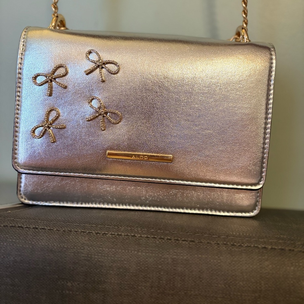 Aldo Shimmering Gold Crossbody Bag NWOT